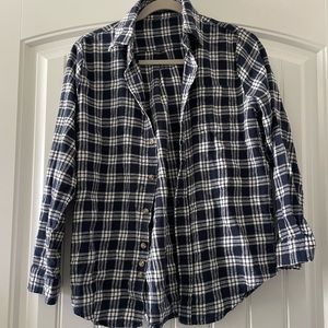 Brandy Melville Blue Plaid Cardigan Button Down size Small / Medium